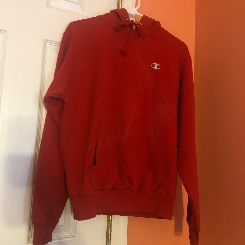 red champion hoodie